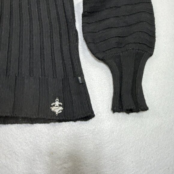 Just Cavalli Women's Sweater Chunky Angora Turtleneck Multicolor US Large IT 46 - Picture 4 of 15